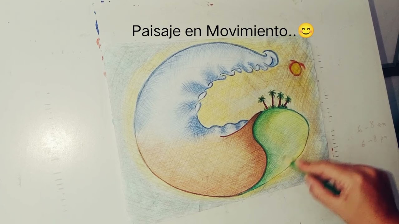 Paisaje en movimiento 😊#armonia #art #pinturatiza #arte #drawing #dibujoscreativos #painting 