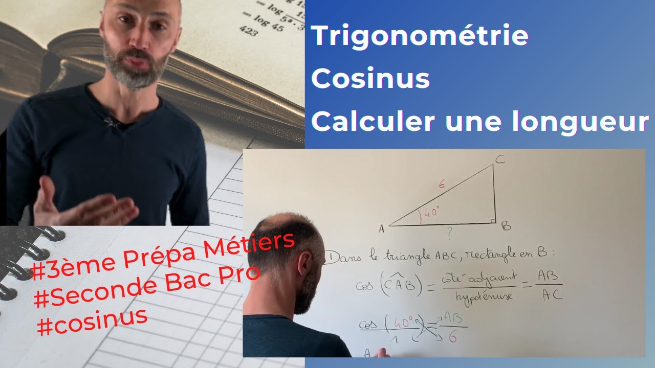 Comment calculer une longueur &agrave; partir de son cosinus