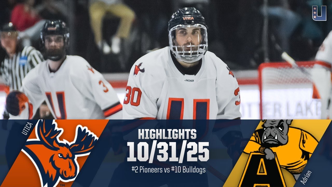 #2 Utica vs #10 Adrian | Men's Hockey Highlights - 10/31/25