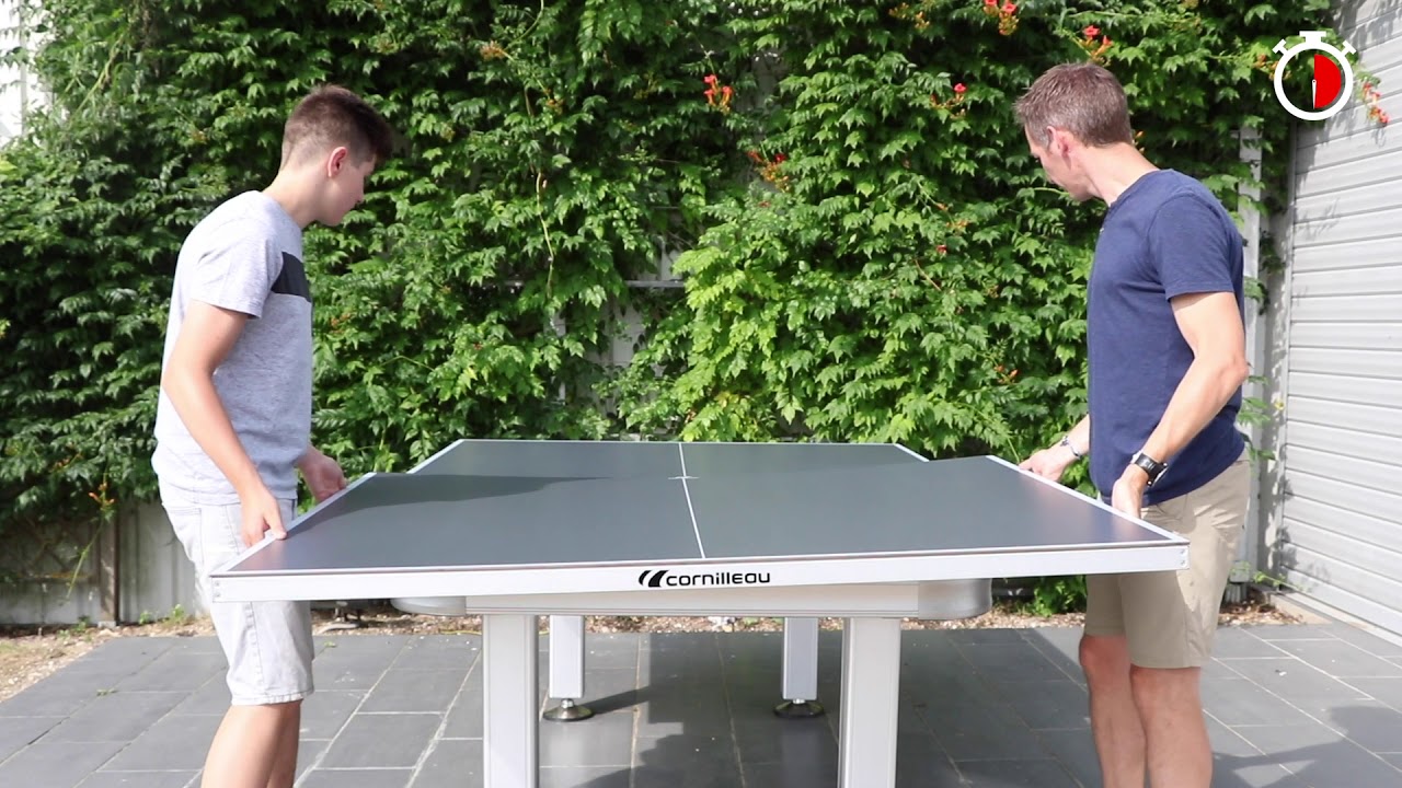 Convertissez votre billard en table de ping-pong outdoor Cornilleau en seulement 2 minutes!