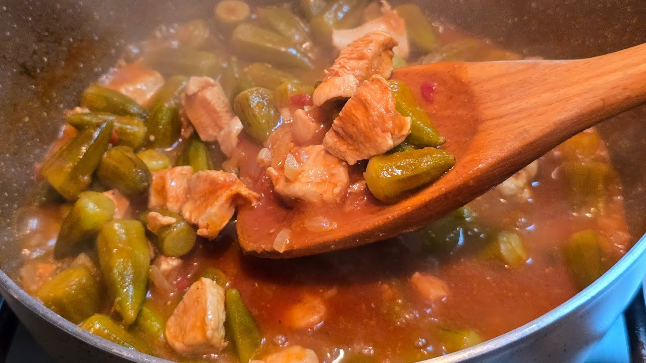 Chicken Okra Stew | Marag Bamia | Arabic Style