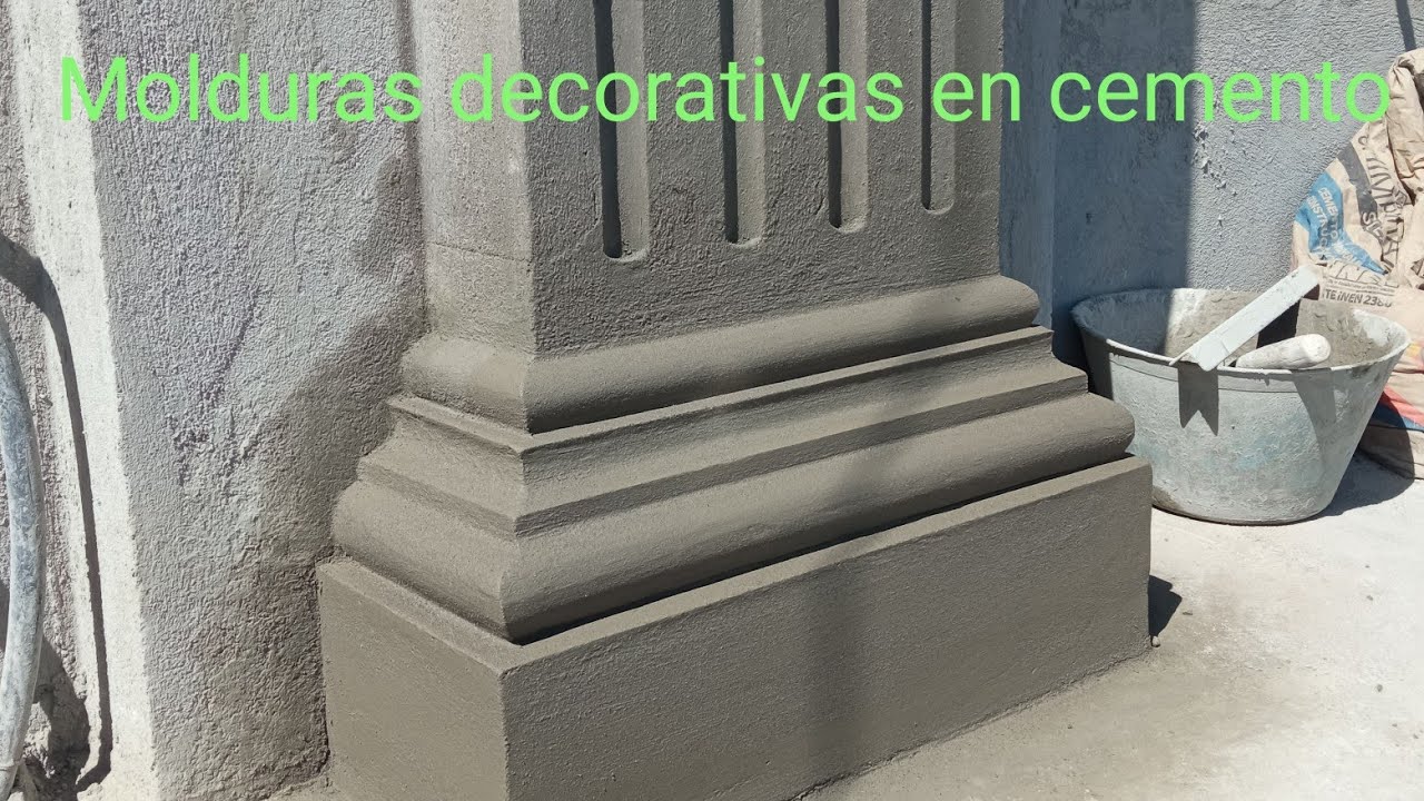 Molduras de cemento sus medidas y detalles.