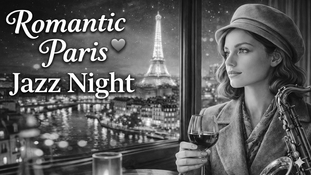 Romantic Paris Jazz Night 🍷🇫🇷 Cozy French Jazz for a Relaxing Evening | 1 Hour Mix