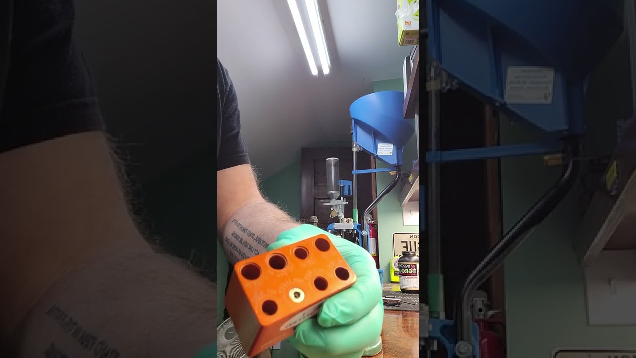 Setting up a taper crimp die.