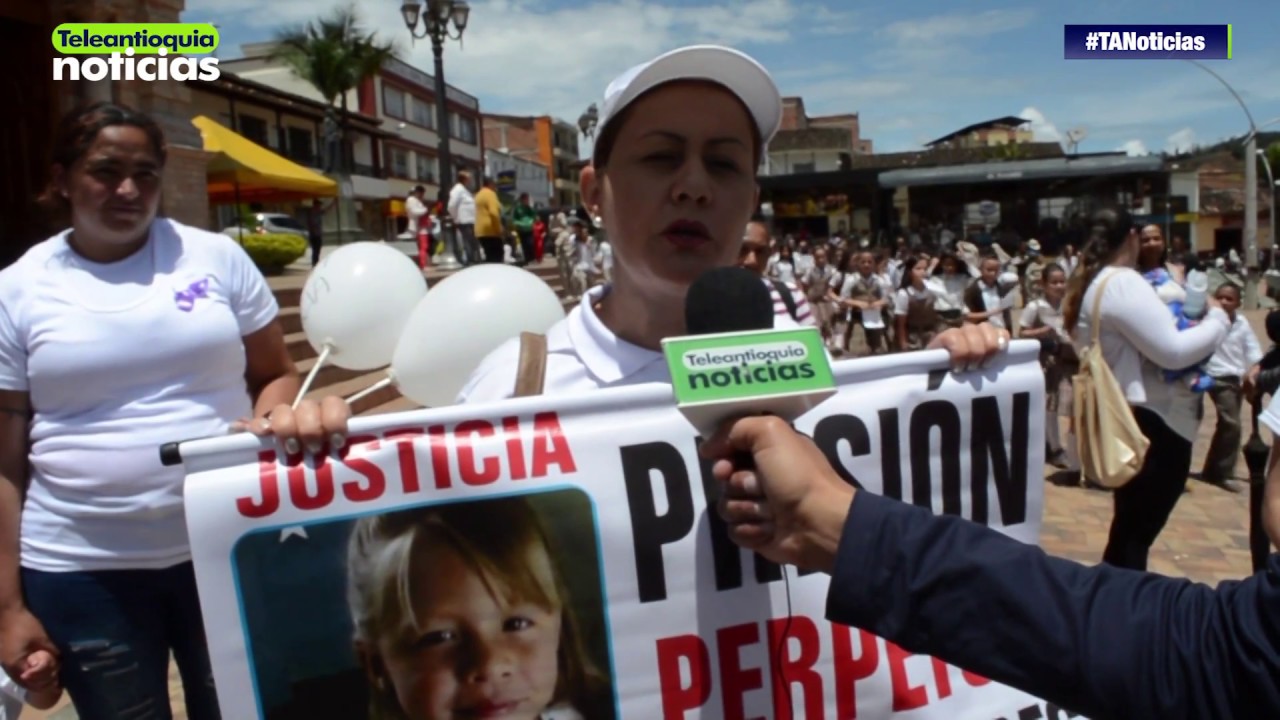 Continúa el rechazo por asesinato de la niña Luciana en Girardota