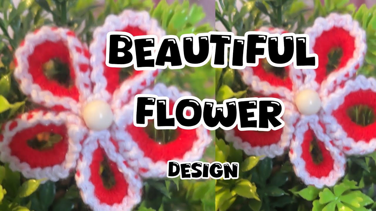 Beautiful crochet 🧶 flower design | step by step for beginners Johnny#crochet