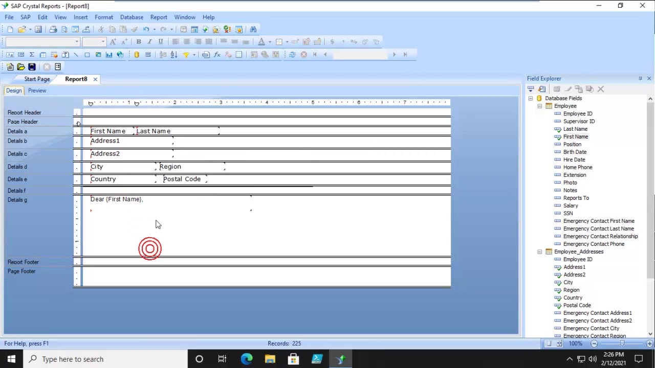 Using Crystal Reports 2020 - Adding and Suppressing Blank Report Sections
