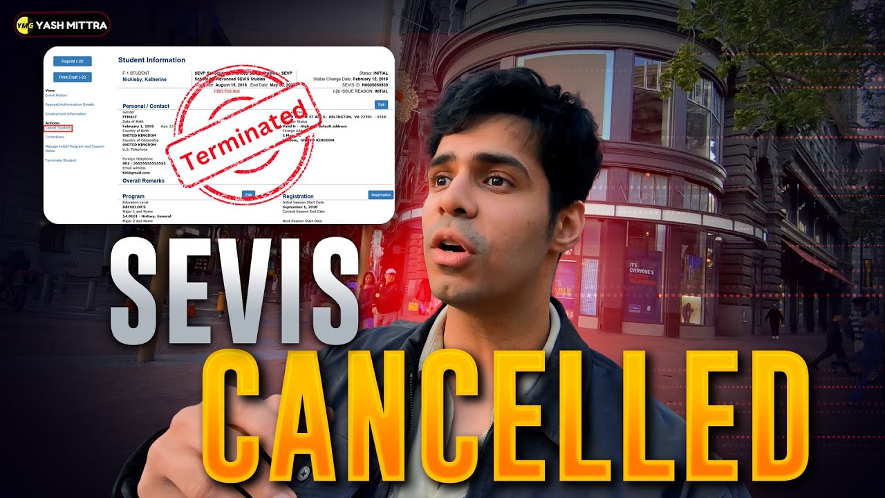 F-1 Visa Students’ Sevis Terminated & Visa Canceled