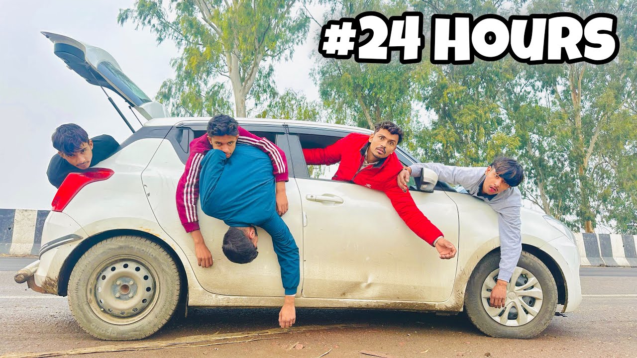 Living 24 Hours In car 🚘 Challenge