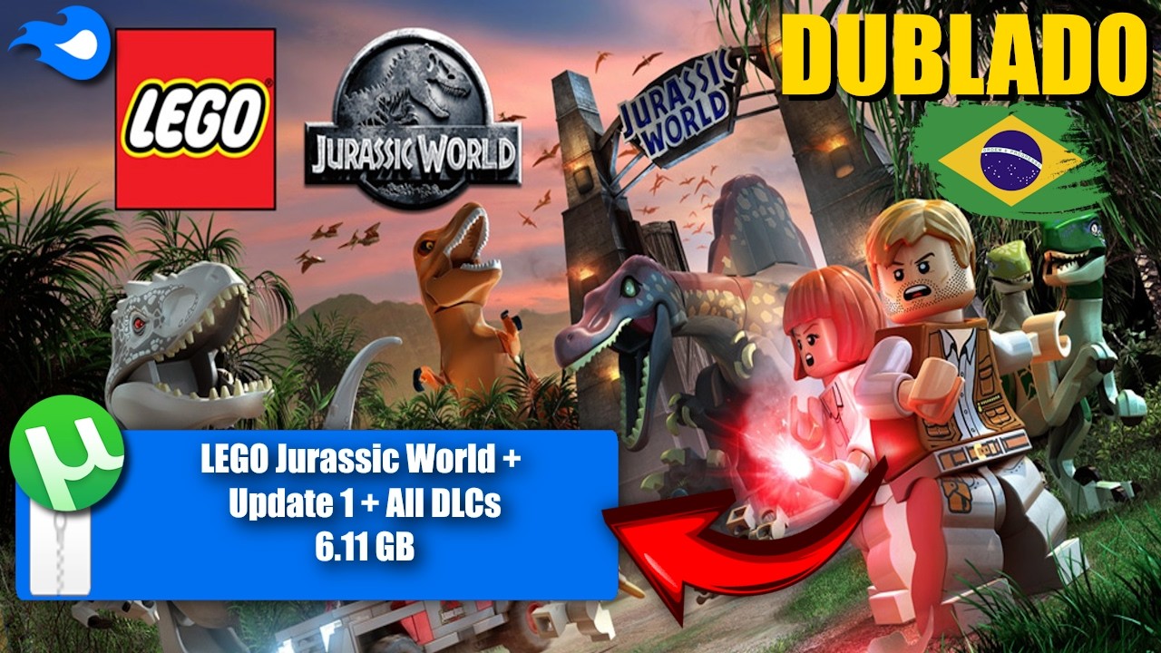 LEGO JURASSIC WORLD ✔ DUBLADO PT-BR no PC ATUALIZADO 2026!