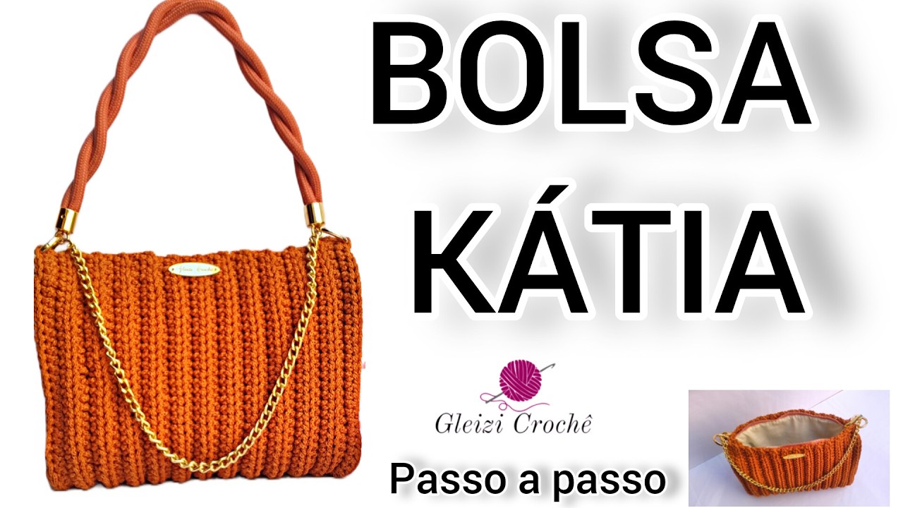 BOLSA DE CROCHÊ FÁCIL COM ZÍPER E FORRO