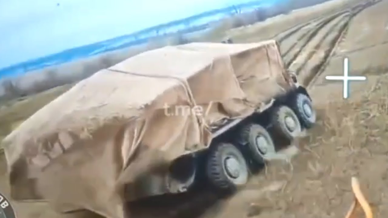 FPV-дроны преследуют и атакуют БТР-80 Украины