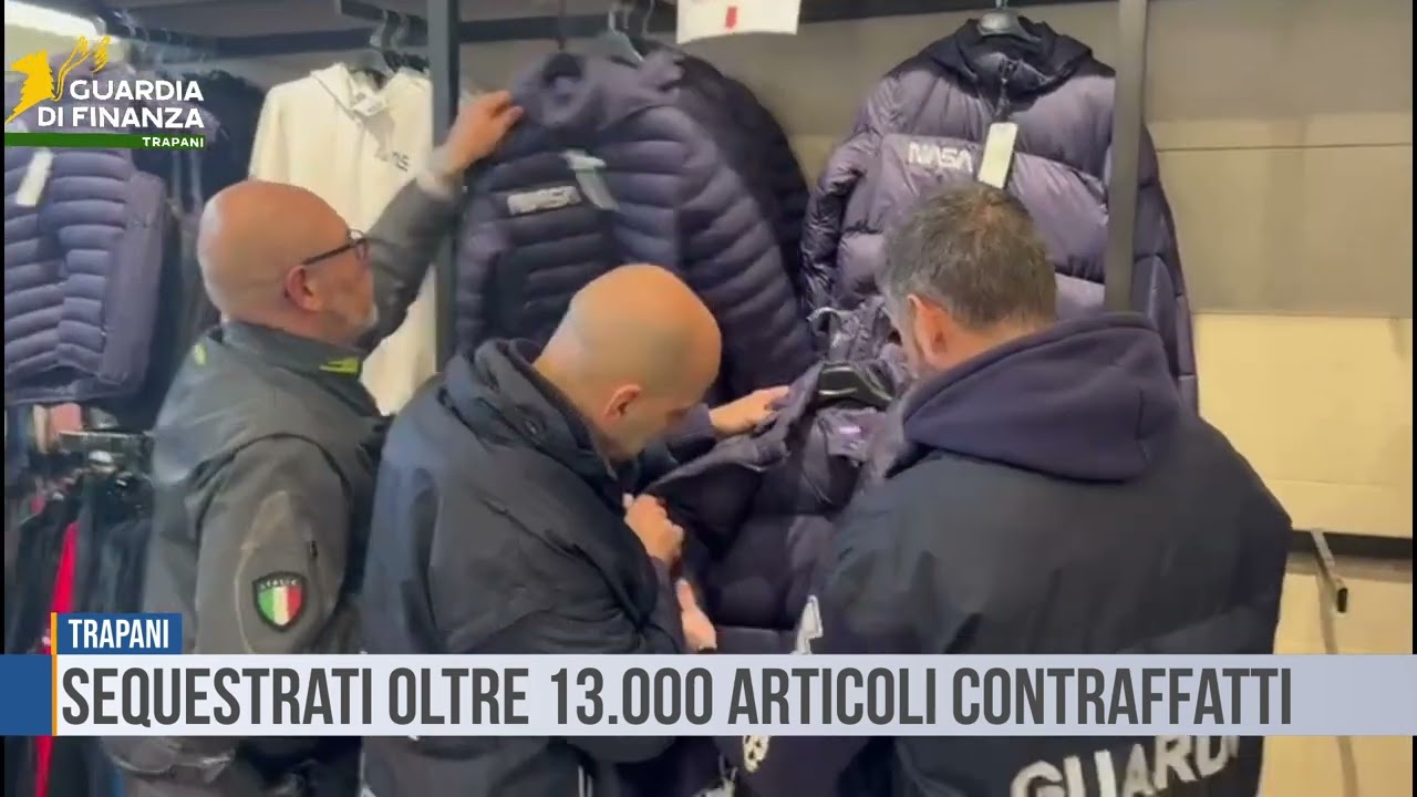 Trapani: sequestrati oltre 13.000 articoli contraffatti