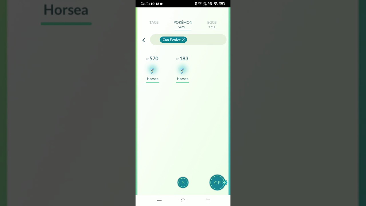 evolving horsea