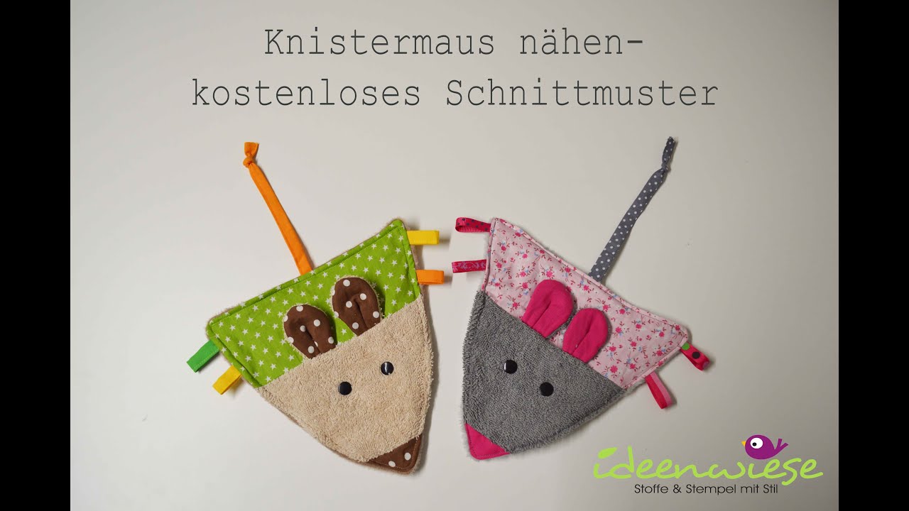 Knistermaus nähen mit kostenlosem Schnittmuster - Ideenwiese