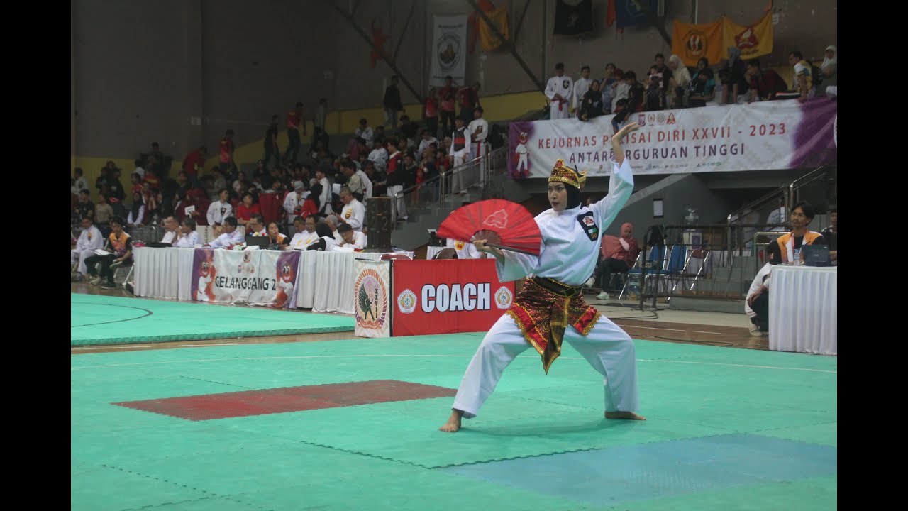 Pencak Silat Solo Creative Kejurnas ke-27 Silat Perisai Diri antar-Perguruan Tinggi 2023 di Bandung