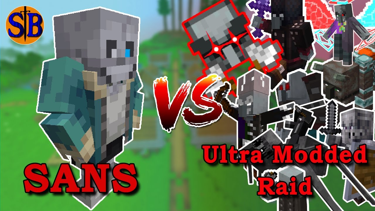 Can SANS defeat the Ultra Modded Raid  1.19 | Minecraft Mob Battle