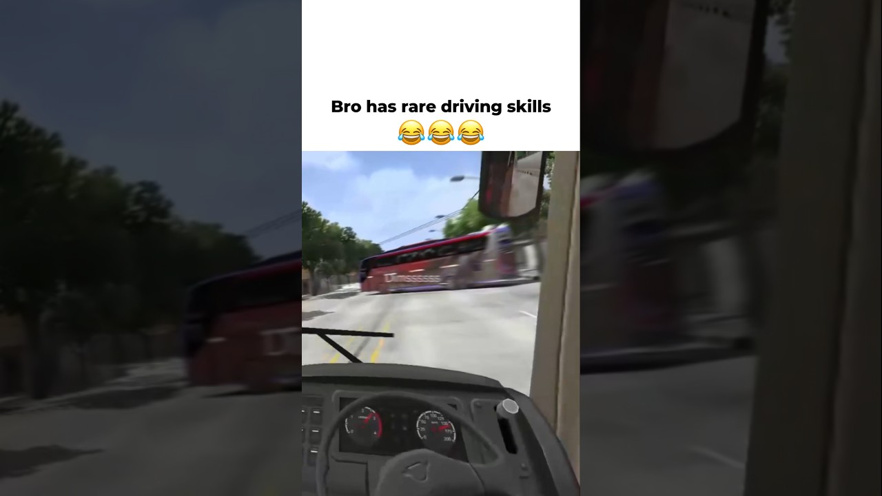 Bro has rare driving skills - BUSSID FAILS #bussid #bussimulatorindonesia #memes #core