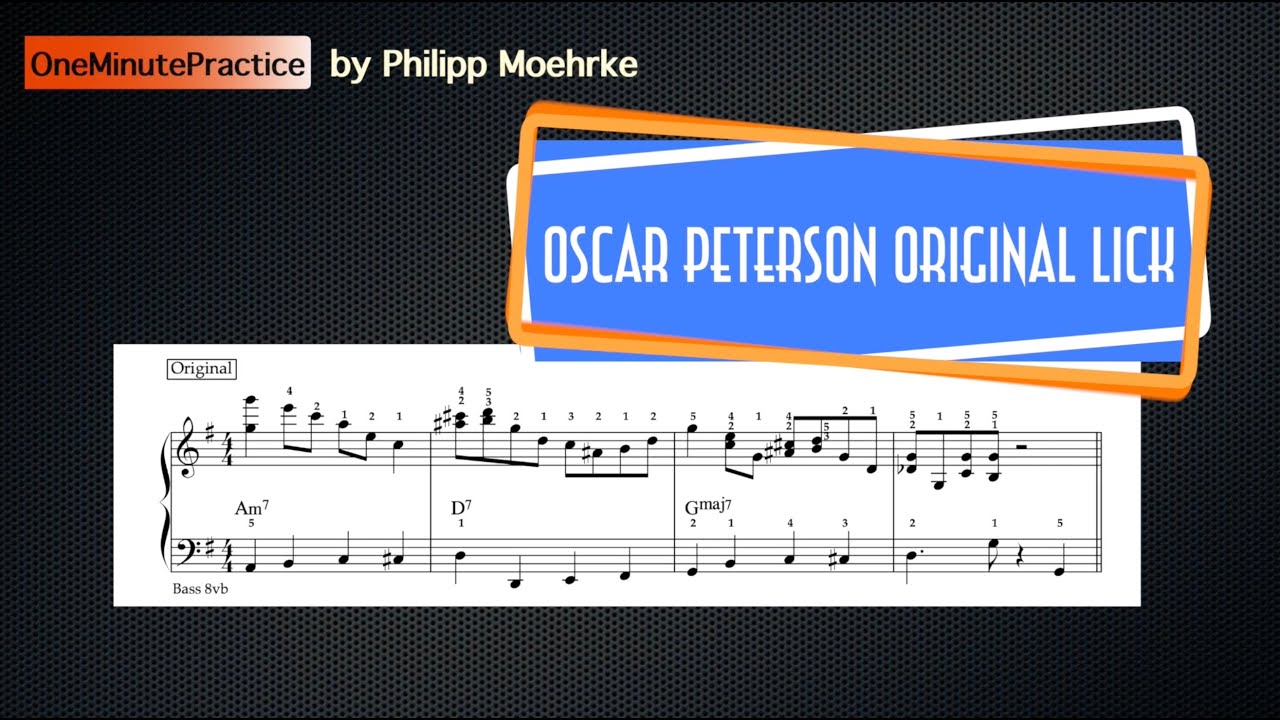 OneMinutePractice - Oscar Peterson Origianal Lick