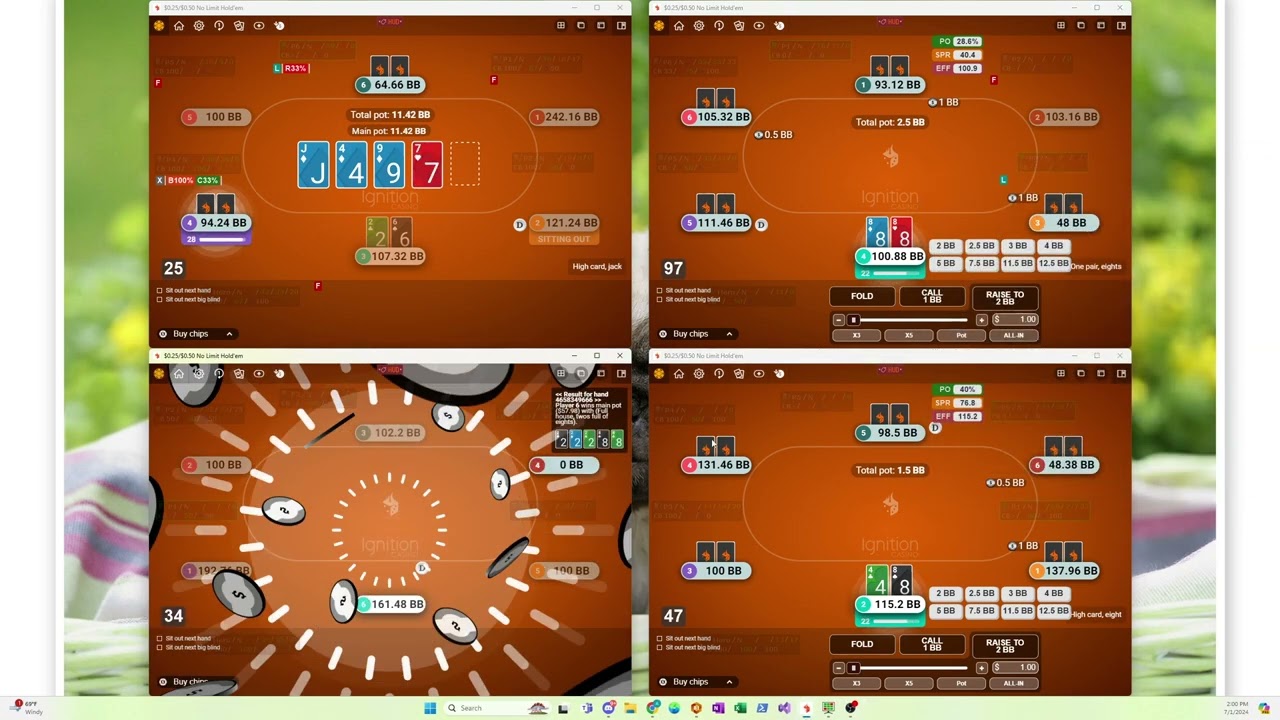 Ignition Poker 50nl 6-Max Reg Tables Play and Explain 2024-07-01