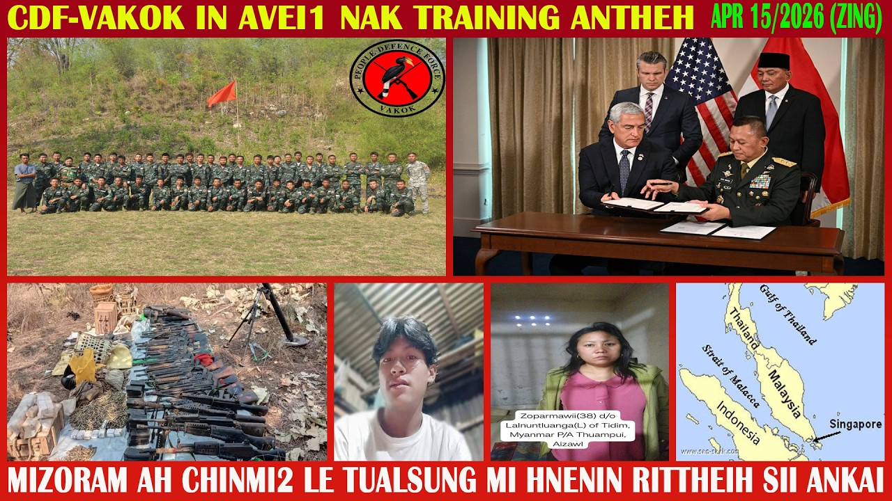 April 15 Zing - Falam pengah camp 1 la meithal 20 tlun long, CDF-Zotung 1 nunnak liam. Tuluk Hrangah