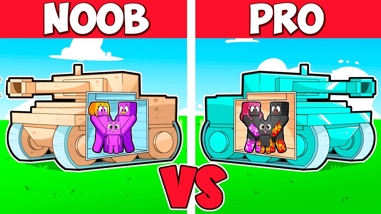 BATALHA DE CONSTRU&Ccedil;&Atilde;O DE CASA NO TANQUE DE NOOB vs PRO no MINECRAFT!