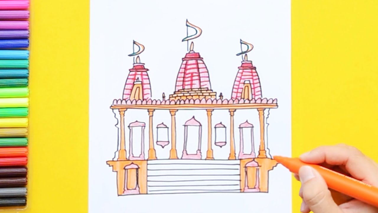 How to draw a Jain Temple