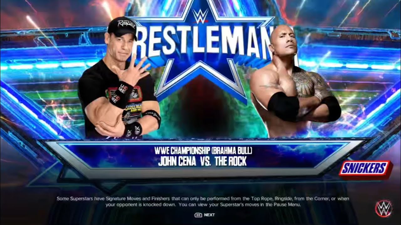 John Cena vs The Rock – No Holds Barred WWE Championship Match | WrestleMania WWE 2K