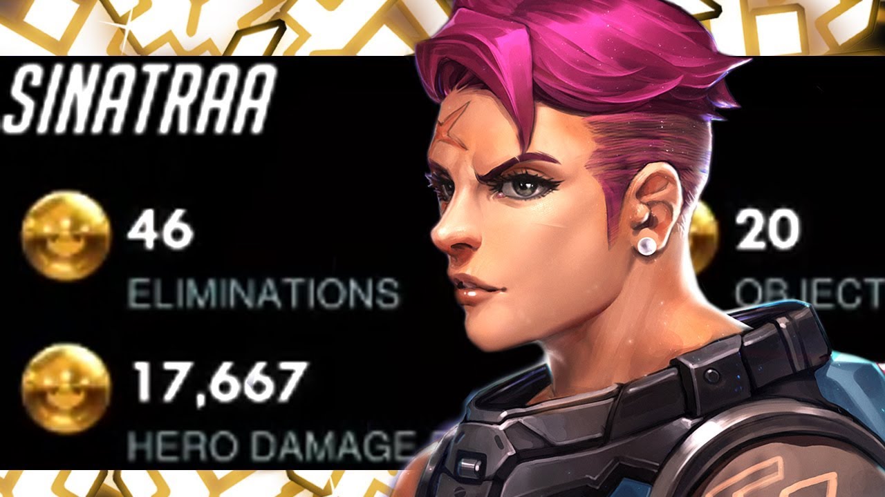OVERWATCH LEAGUE PLAYER SINATRAA SHOWING HIS ZARYA SKILLS! 46 ELIMS! [ OVERWATCH SEASON 20 TOP 500 ]