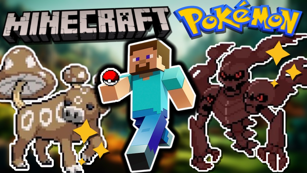 New MINECRAFT Pokemon Region - Extra Forms And Shiny Pokemon