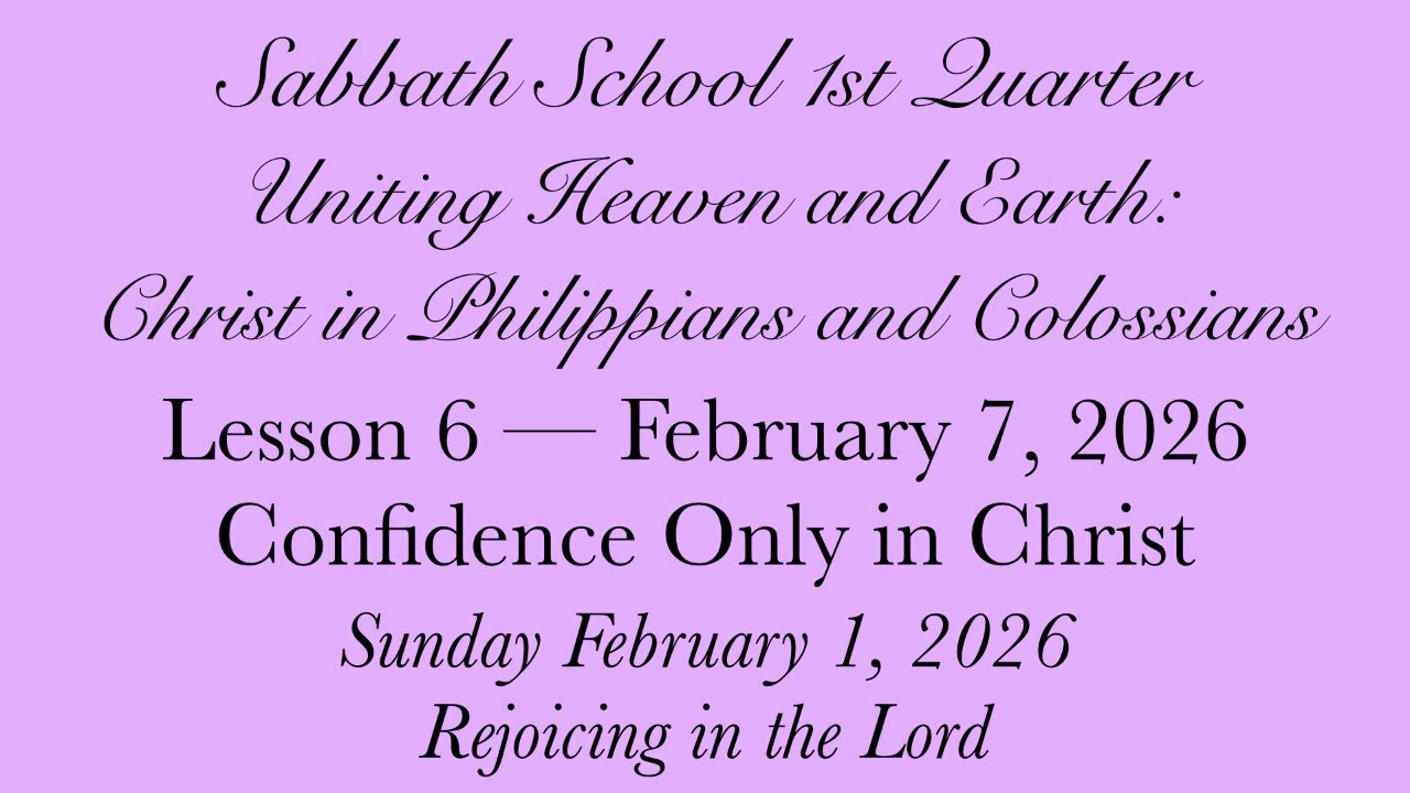 Confidence Only in Christ — Rejoicing in the Lord