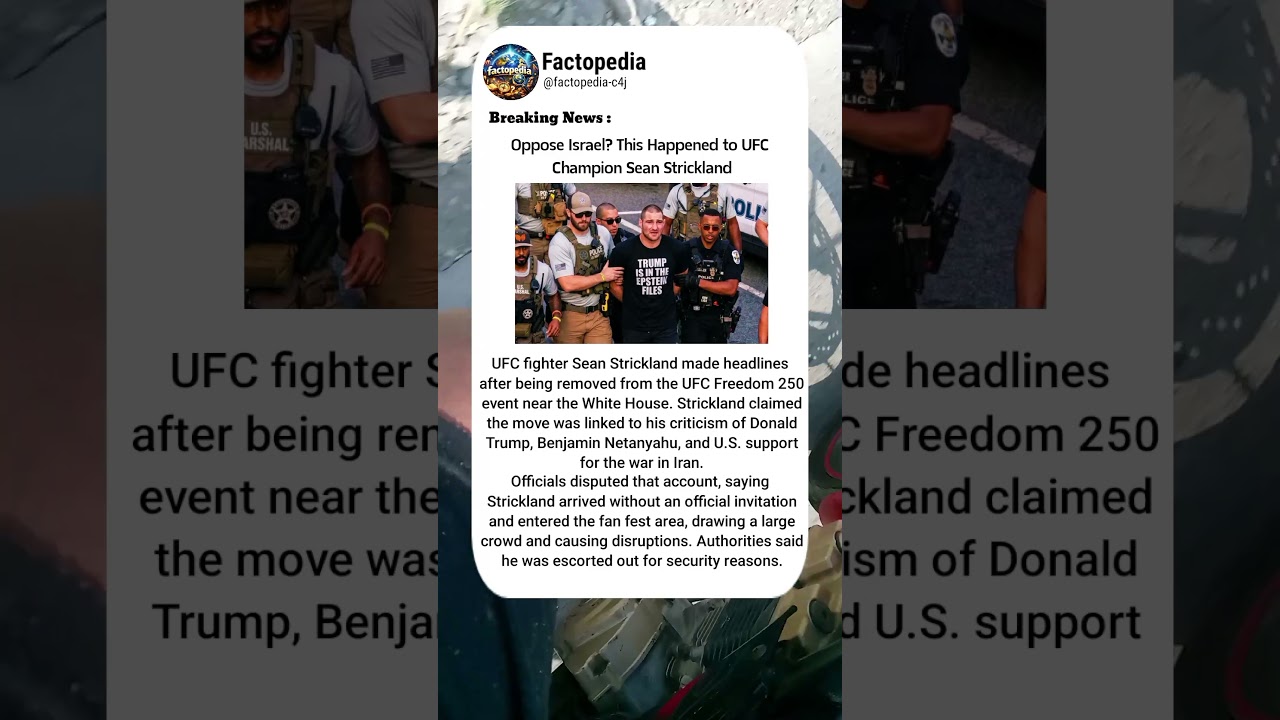 Why Was Sean Strickland Escorted Out? #trump #ufc #seanstrickland