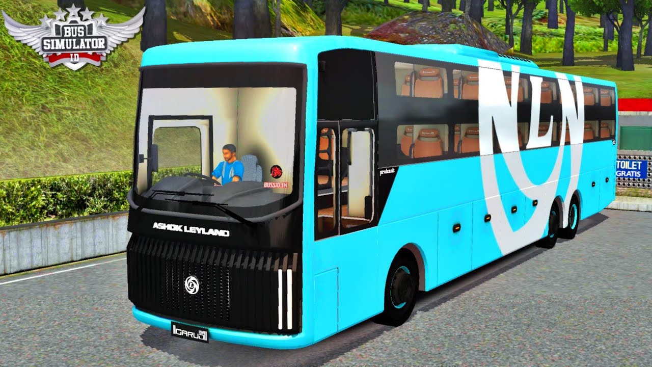 🔥download ASHOK LEYLAND BS6 15M GARUD MULTIAXEL BUS MOD FOR bus simulator indonesia BUSSID V4.3.4😳😮😮