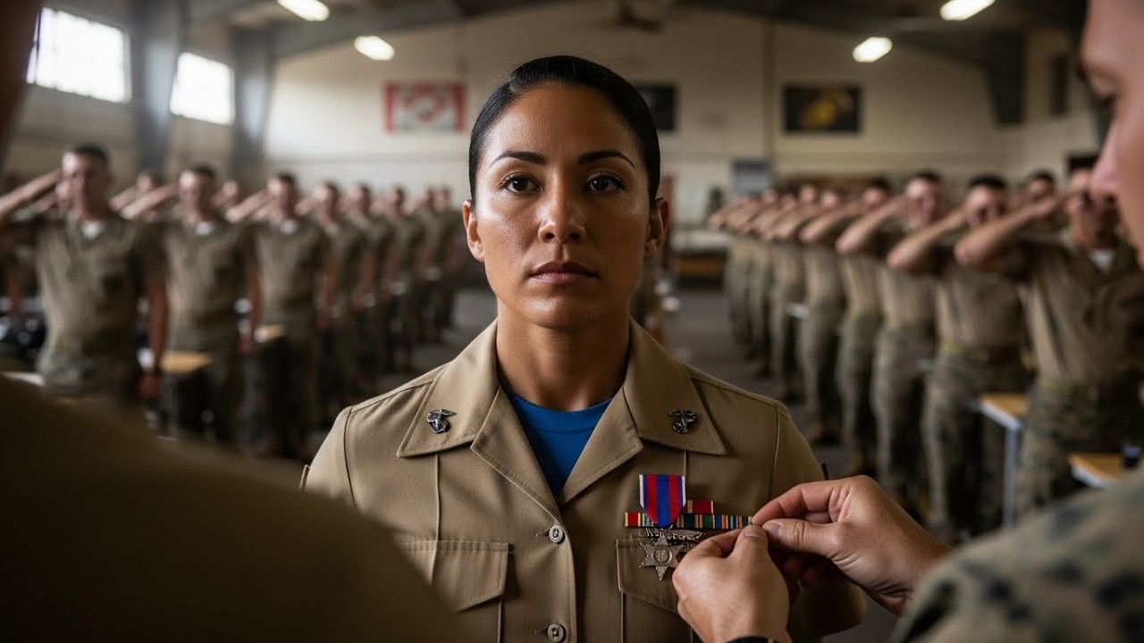 Marines Ripped the Medal Off Her Chest, Until They Saw the Insignia Behind It