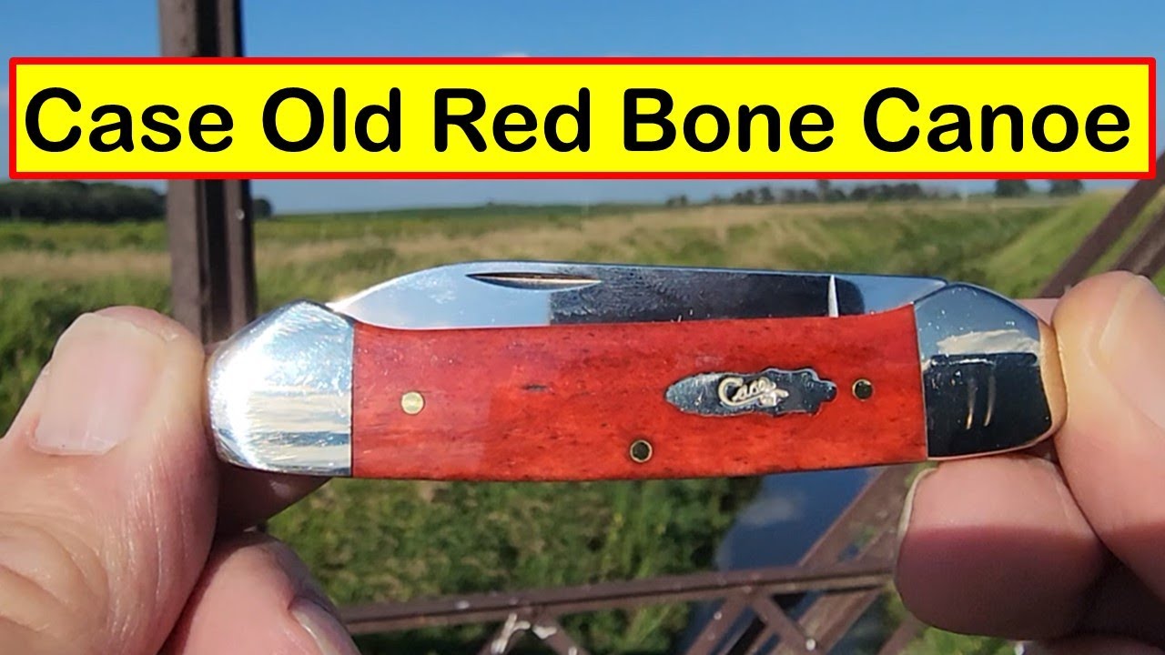 Case Canoe With Old Red Bone Inlays