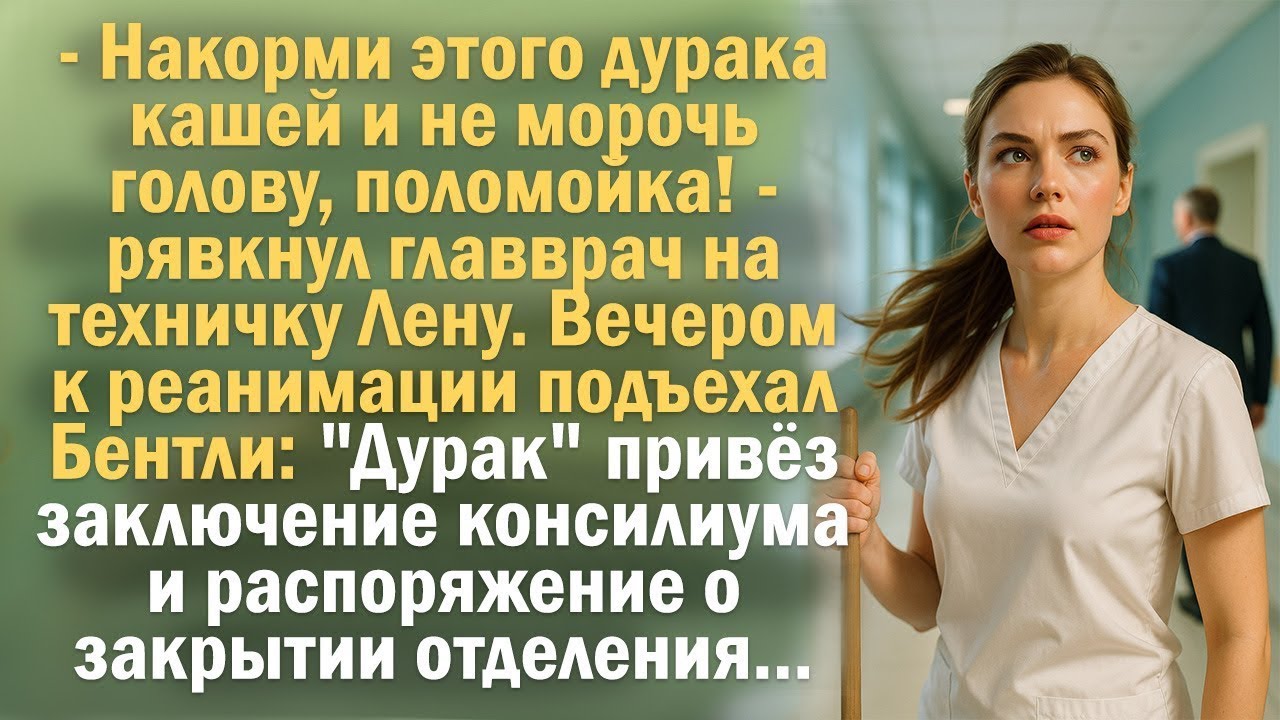 - Накорми этого дурака кашей и не морочь голову, поломойка! - рявкнул главврач на техничку Лену..
