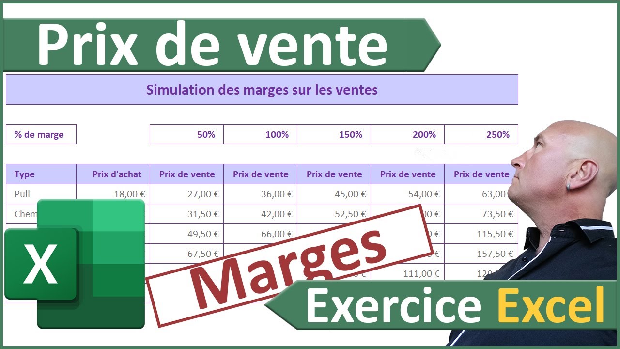 Marges variables et prix de vente avec Excel