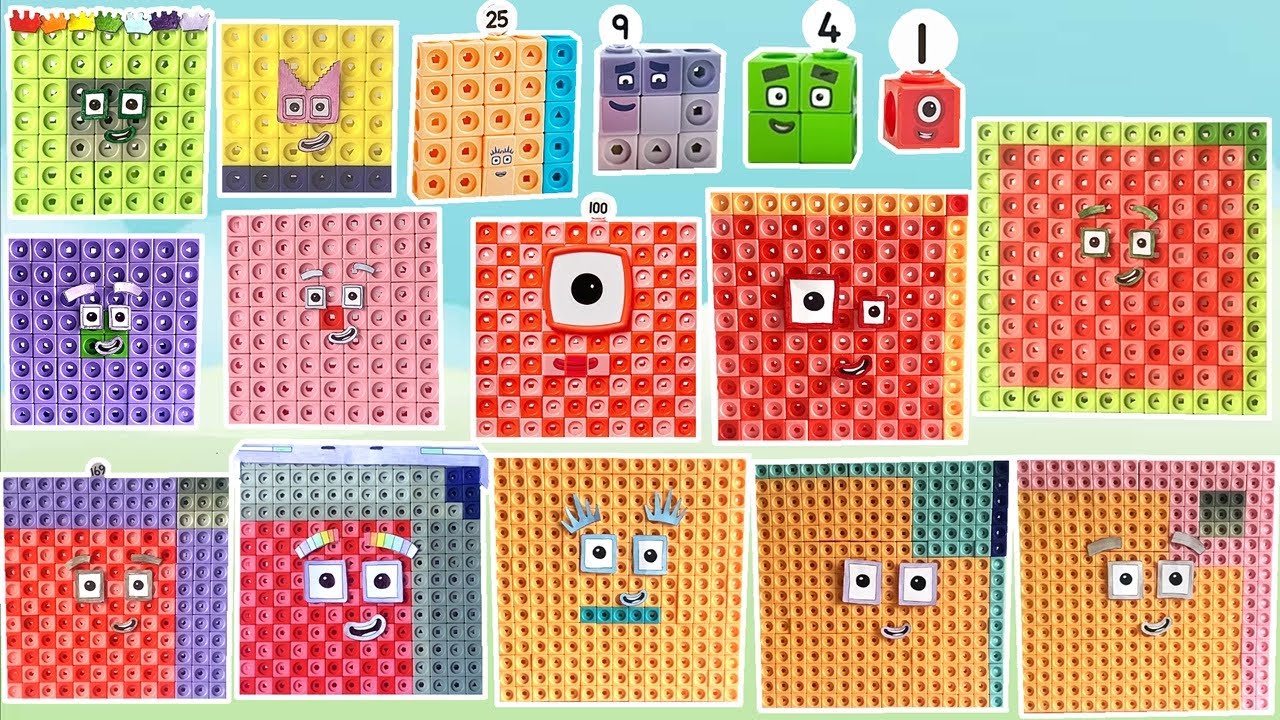 Набор «Квадратные числа» Numberblocks от 1 до 300 | Гигантские квадратные числа из кубиков Number...