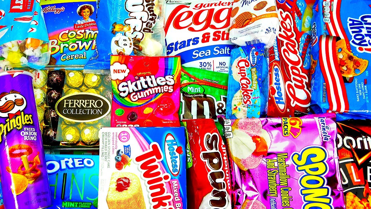 NEW Skittles Gummies M&M's Chocolate Candies Doritos Oreo Pringles Twinkies Cupcakes Chips Ahoy!