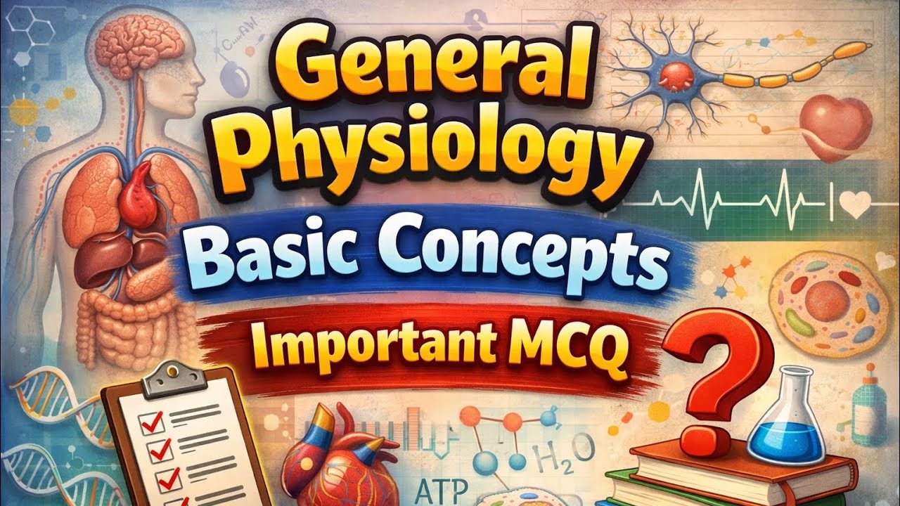 General Physiology – Basic Concepts | Most Important MCQs 🔥