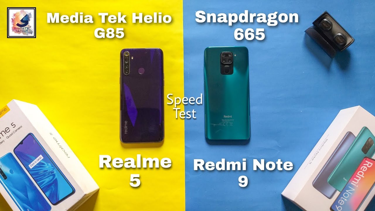 Тест скорости Redmi Note 9 против Realme 5/5i | Тест скорости Helio G85 против Snapdragon 665 | Miui12