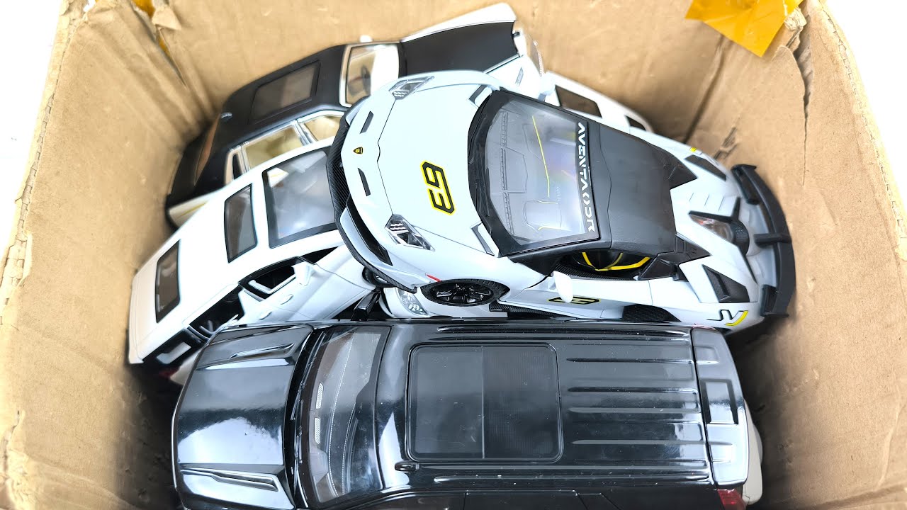 Box Full of Model Cars -Mazda Mx5, Koenigesgg Jesko, Lamborghini Scv12, Byd Yang Wang U8, Toyota Car
