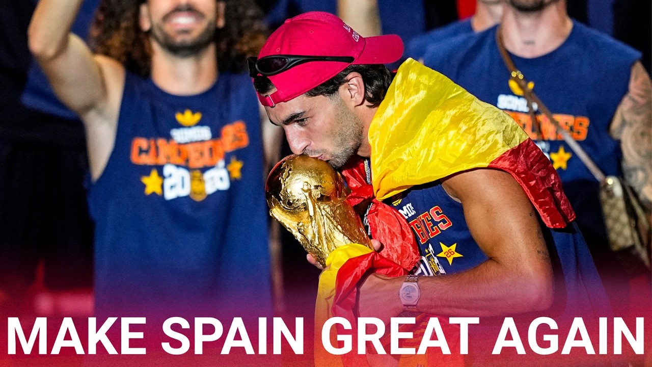 Spanish footballer sports 'Make Spain Great Again' hat during World Cup celebrations