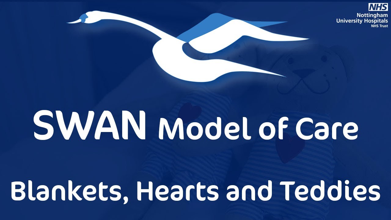 SWAN model of care - Using blankets, hearts and teddies.