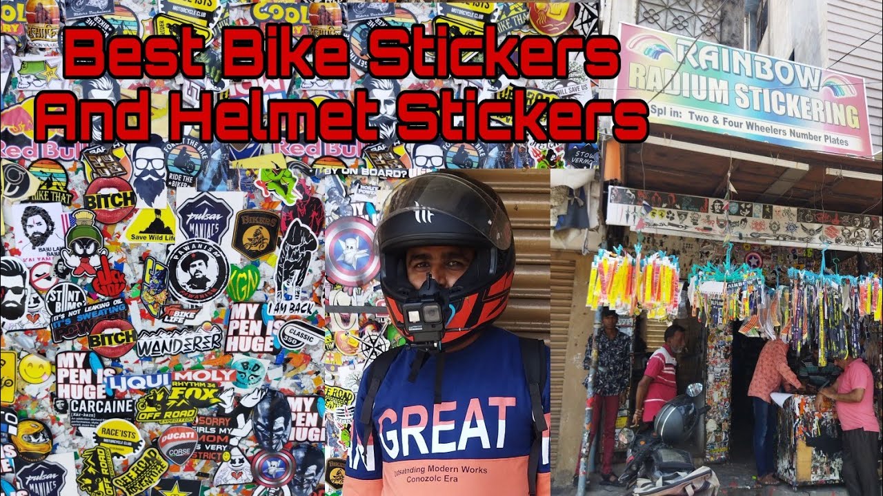 bike stickers in ramkote | best bike stickers | helmet stickers | #bikestickers #manirc200#bikelife