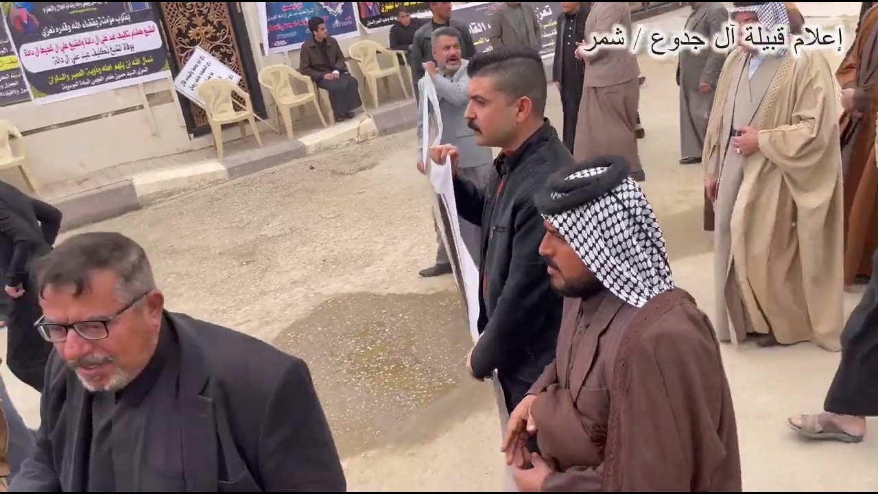 الشيخ خالد علي عبد اليمه ال عاروض رئيس قبيلة جدوع العام يعزي عشائر الجبور بوفاة الشيخ تكليف عبد علي