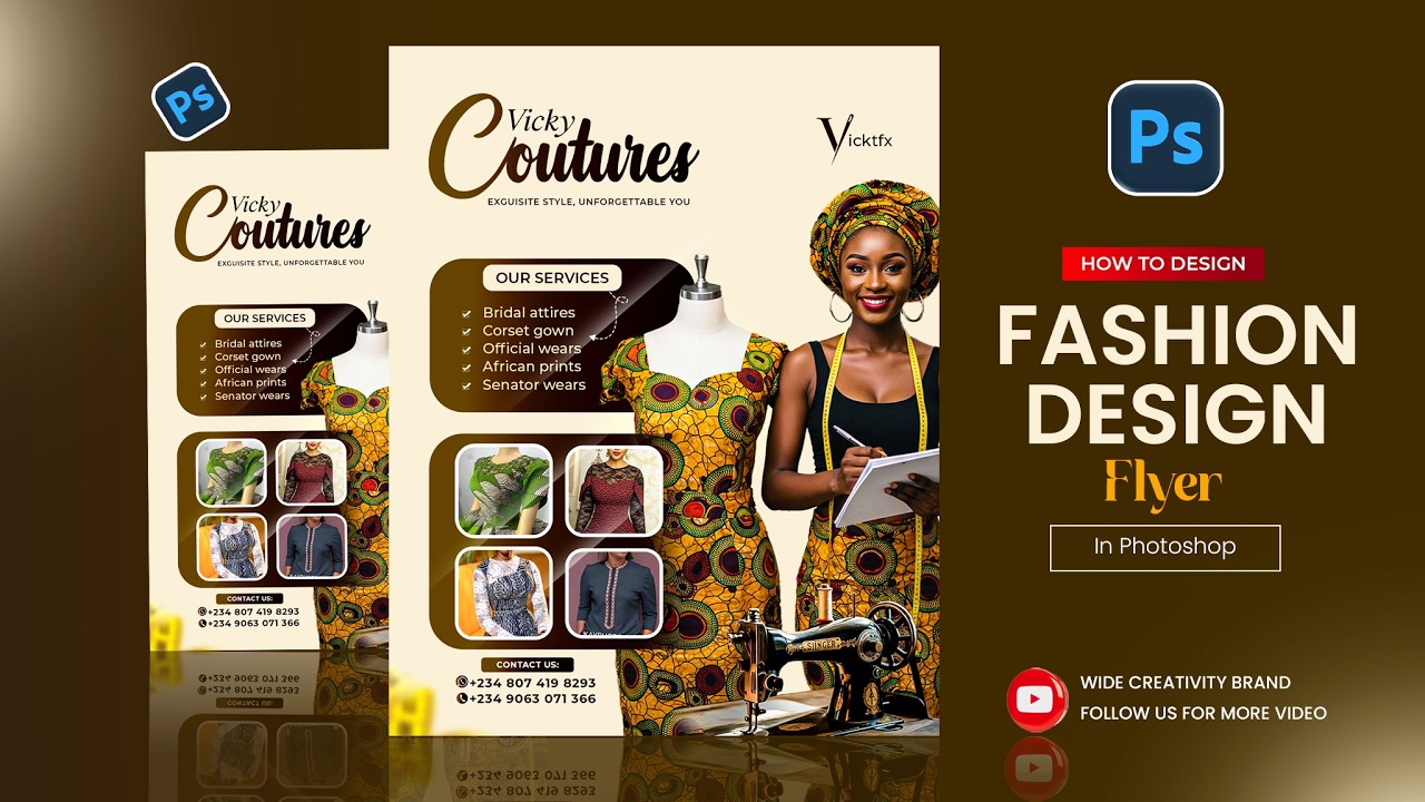How to Design a Luxury Fashion Designer Flyer in Photoshop | Modern Flyer Tutorial