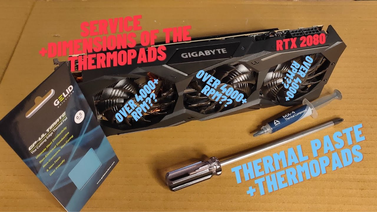 Как заменить термопасту и термопрокладки. Gigabyte Nvidia RTX 2080 Windforce 8Gb + Gelid + MX-4