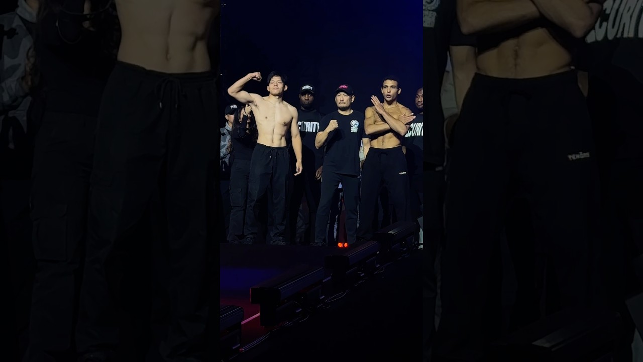 🇯🇵 Shozo Isojima vs 🇺🇸 Tye Ruotolo face off | ONE 173 ceremonial weigh ins 