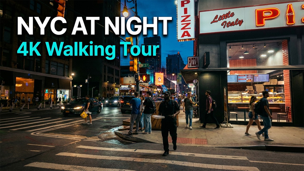 Walking in NYC at Evening / Walking Tour 4K